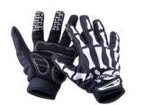 Mens Full Finger Skeleton Gloves - Cycle Clear