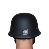 D.O.T. German Helmet - Dull Black - Cycle Clear