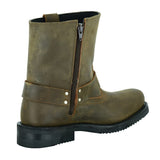 Men's Side Zipper Waterproof Boots - Brown