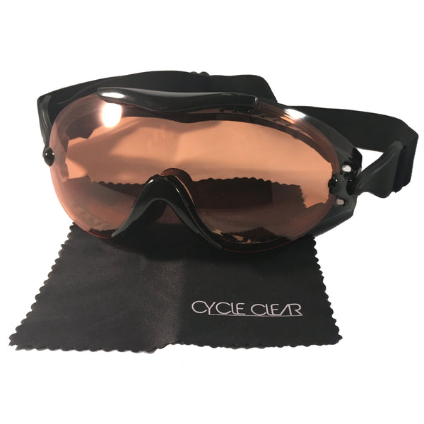 Cycle Clear ZL3 - Over Glasses Motorcycle Goggles - Amber Lens - Cycle Clear