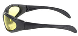 Chopper Style Glasses(Black Frame/Yellow Lens) by Pacific Coast - Cycle Clear