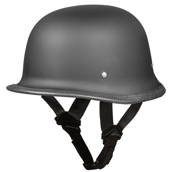 D.O.T. German Helmet - Dull Black - Cycle Clear