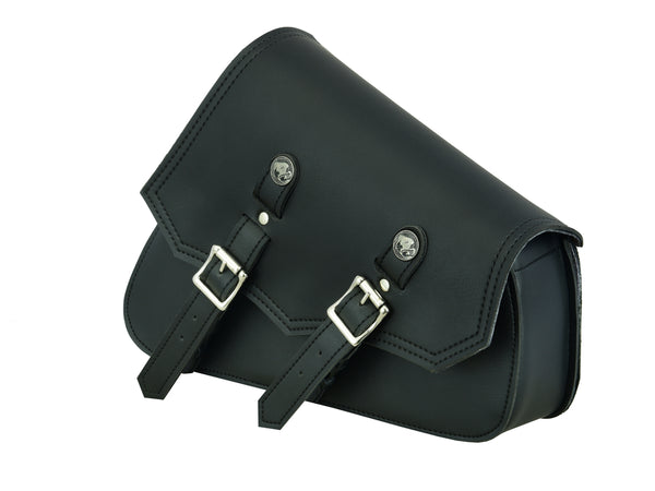 Leather Swing Arm Bag w/Buffalo Snaps - Left Side w/Built In Holster By Daniel Smart