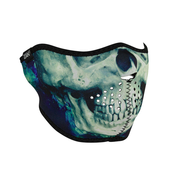 Half Face Mask - Paint Skull By ZAN Headgear - Cycle Clear