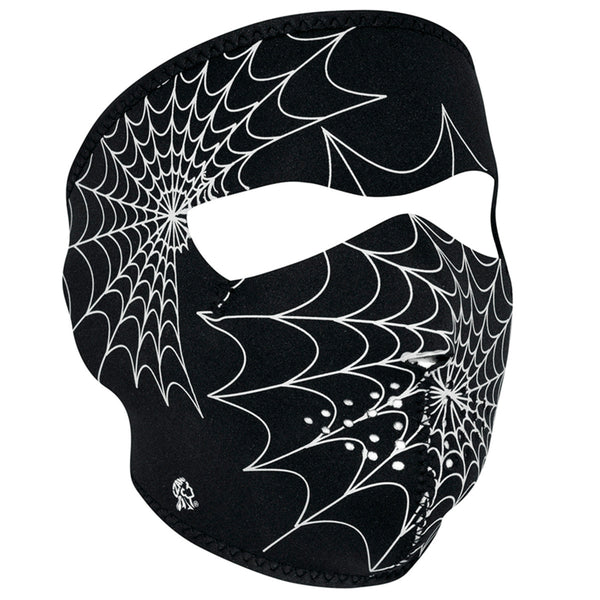 Full Face Mask - Neoprene - Spider Web Glow in the Dark - Cycle Clear