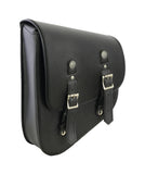 Premium Leather Swing Arm Bag w/Buffalo Snaps - Left Side By Daniel Smart - Cycle Clear