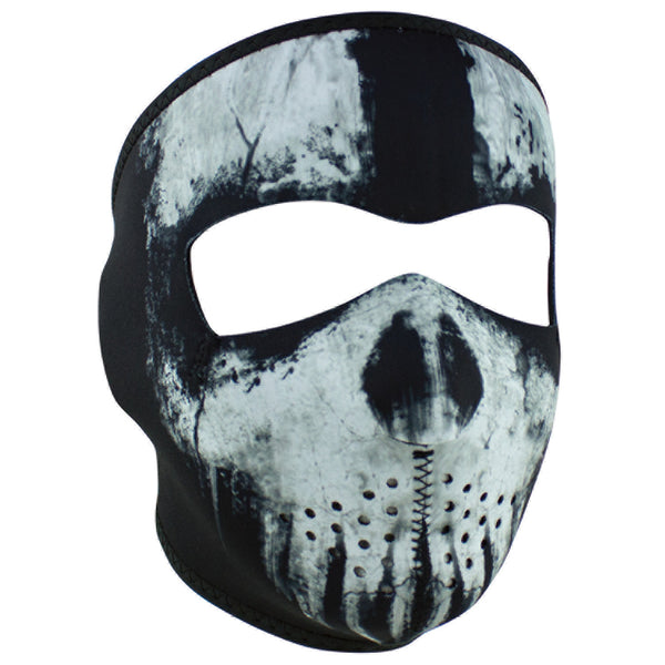 Full Face Mask - Neoprene - Skull Ghost - Cycle Clear