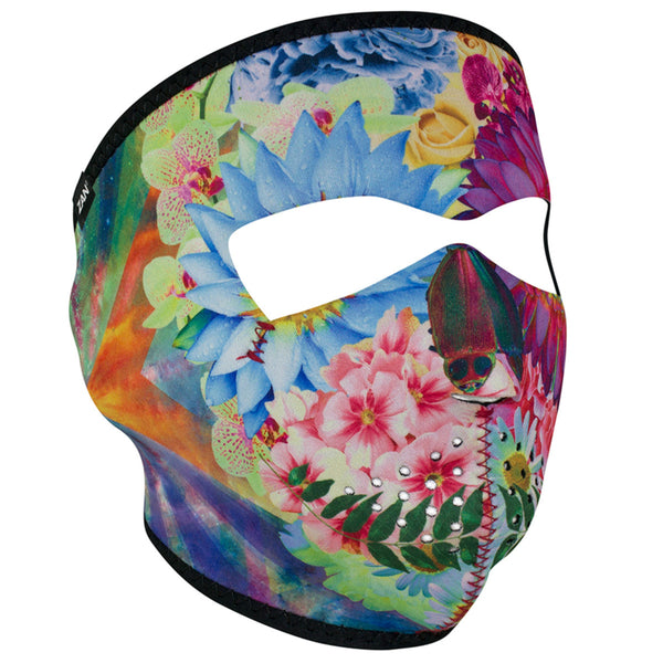 Full Face Mask - Neoprene - Flower Skull