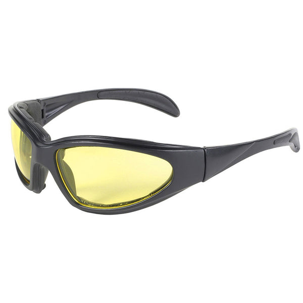 Chopper Style Glasses(Black Frame/Yellow Lens) by Pacific Coast - Cycle Clear