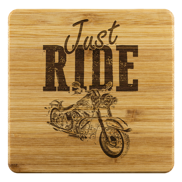 Just Ride Bamboo Coaster Set