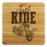 Just Ride Bamboo Coaster Set